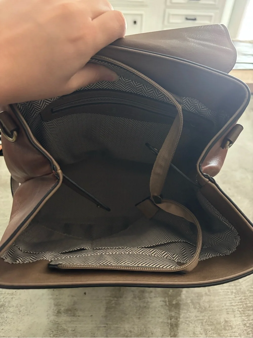 Brown Leather Backpack Bag